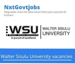 WSU nGAP Lecturer Vacancies Apply Online